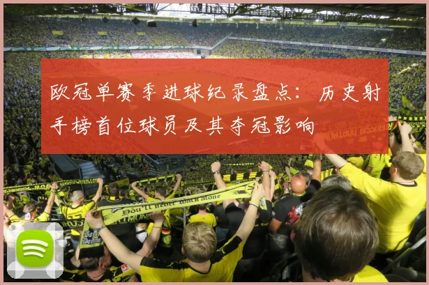 欧冠单赛季进球纪录盘点：历史射手榜首位球员及其夺冠影响